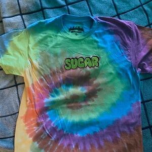 “Tash Sultana” Colorful Tie-Dye T-Shirt with Sugar Logo